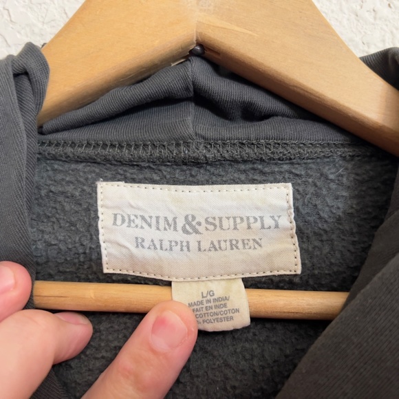 Denim & Supply Union Jack Hoodie, Men's LG, Gray color - Picture 5 of 12